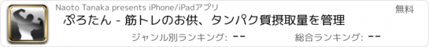 おすすめアプリ ぷろたん - 筋トレのお供、タンパク質摂取量を管理