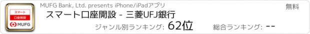 おすすめアプリ スマート口座開設 - 三菱UFJ銀行