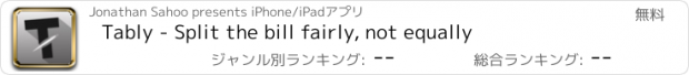 おすすめアプリ Tably - Split the bill fairly, not equally