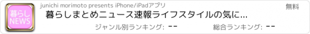 おすすめアプリ 暮らしまとめニュース速報　ライフスタイルの気になるニュースを最速でお届け！！