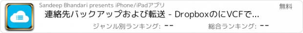 おすすめアプリ 連絡先バックアップおよび転送 - DropboxのにVCFでの同期、コピーとエクスポートアドレス帳