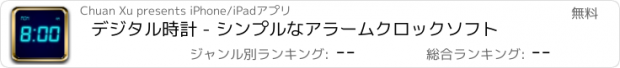 おすすめアプリ デジタル時計 - シンプルなアラームクロックソフト