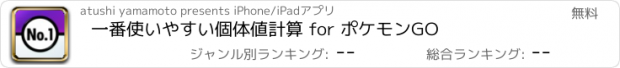 おすすめアプリ 一番使いやすい個体値計算 for ポケモンGO