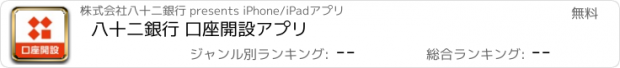 おすすめアプリ 八十二銀行 口座開設アプリ