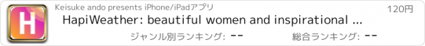 おすすめアプリ HapiWeather: beautiful women and inspirational quotes for a motivational boost together with the weather