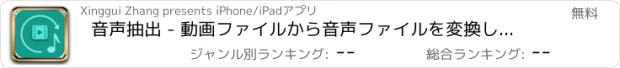 おすすめアプリ 音声抽出 - 動画ファイルから音声ファイルを変換し抽出