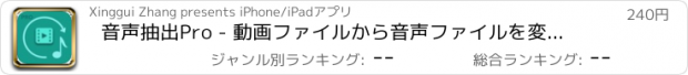 おすすめアプリ 音声抽出Pro - 動画ファイルから音声ファイルを変換し抽出