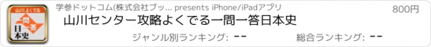 おすすめアプリ 山川センター攻略よくでる一問一答日本史