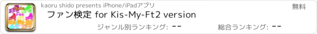 おすすめアプリ ファン検定 for Kis-My-Ft2 version