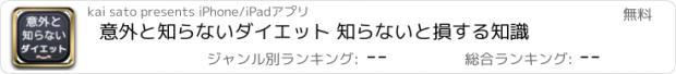 おすすめアプリ 意外と知らないダイエット 知らないと損する知識