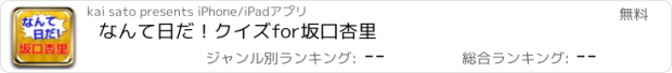 おすすめアプリ なんて日だ！クイズfor坂口杏里