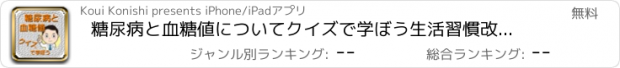 おすすめアプリ 糖尿病と血糖値についてクイズで学ぼう生活習慣改善ポイント確認