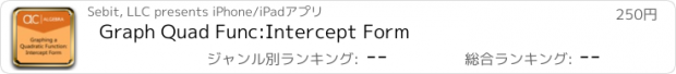 おすすめアプリ Graph Quad Func:Intercept Form