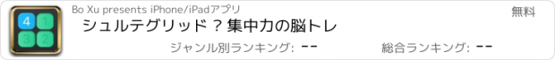 おすすめアプリ シュルテグリッド – 集中力の脳トレ