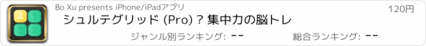 おすすめアプリ シュルテグリッド (Pro) – 集中力の脳トレ