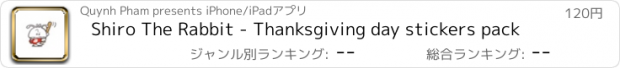 おすすめアプリ Shiro The Rabbit - Thanksgiving day stickers pack