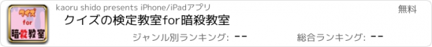 おすすめアプリ クイズの検定教室　for　暗殺教室