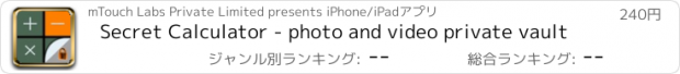 おすすめアプリ Secret Calculator - photo and video private vault