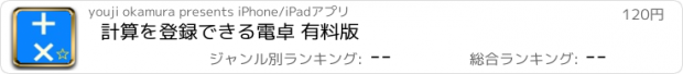 おすすめアプリ 計算を登録できる電卓 有料版