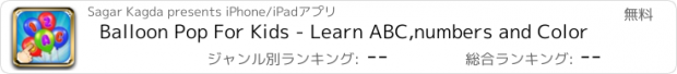 おすすめアプリ Balloon Pop For Kids - Learn ABC,numbers and Color