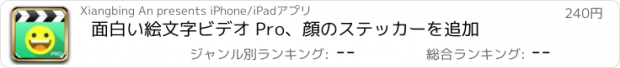 おすすめアプリ 面白い絵文字ビデオ Pro、顔のステッカーを追加