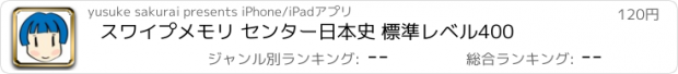 おすすめアプリ スワイプメモリ センター日本史 標準レベル400