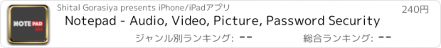 おすすめアプリ Notepad - Audio, Video, Picture, Password Security