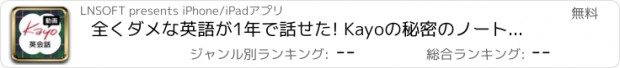 おすすめアプリ 全くダメな英語が1年で話せた! Kayoの秘密のノート動画編