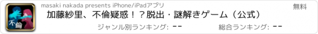 おすすめアプリ 加藤紗里、不倫疑惑！？脱出・謎解きゲーム（公式）