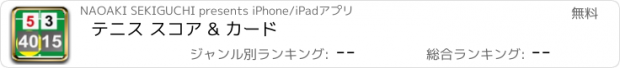 おすすめアプリ テニス スコア & カード