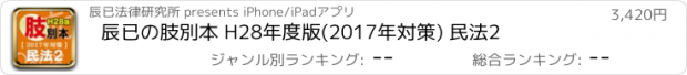 おすすめアプリ 辰已の肢別本 H28年度版(2017年対策) 民法2