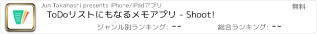 おすすめアプリ ToDoリストにもなるメモアプリ - Shoot!