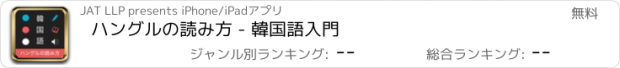 おすすめアプリ ハングルの読み方 - 韓国語入門