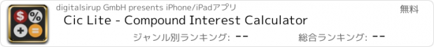 おすすめアプリ Cic Lite - Compound Interest Calculator