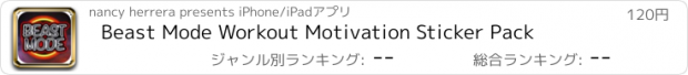 おすすめアプリ Beast Mode Workout Motivation Sticker Pack