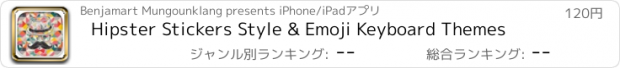 おすすめアプリ Hipster Stickers Style & Emoji Keyboard Themes