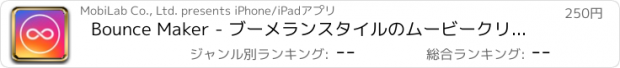 おすすめアプリ Bounce Maker - ブーメランスタイルのムービークリップを作成