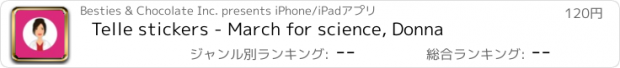 おすすめアプリ Telle stickers - March for science, Donna