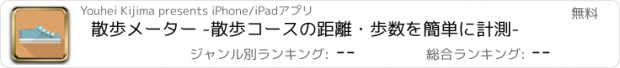 おすすめアプリ 散歩メーター -散歩コースの距離・歩数を簡単に計測-