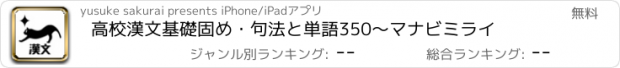 おすすめアプリ 高校漢文基礎固め・句法と単語350～マナビミライ