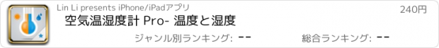 おすすめアプリ 空気温湿度計 Pro- 温度と湿度