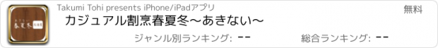 おすすめアプリ カジュアル割烹　春夏冬～あきない～