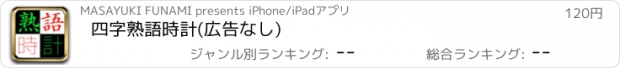 おすすめアプリ 四字熟語時計(広告なし)