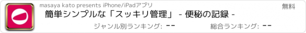 おすすめアプリ 簡単シンプルな「スッキリ管理」 - 便秘の記録 -