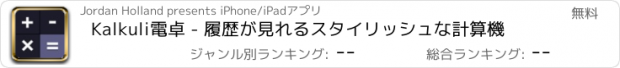 おすすめアプリ Kalkuli電卓 - 履歴が見れるスタイリッシュな計算機