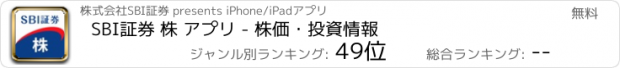 おすすめアプリ SBI証券 株 アプリ - 株価・投資情報
