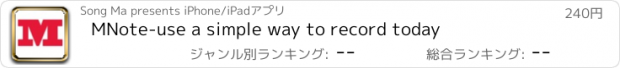 おすすめアプリ MNote-use a simple way to record today