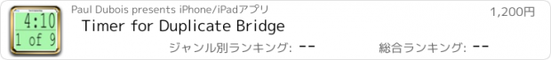 おすすめアプリ Timer for Duplicate Bridge