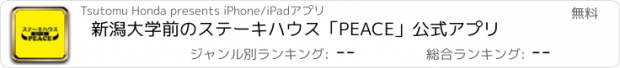 おすすめアプリ 新潟大学前のステーキハウス｢PEACE｣公式アプリ