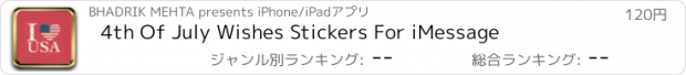 おすすめアプリ 4th Of July Wishes Stickers For iMessage